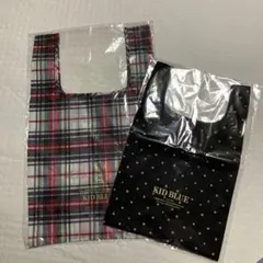 【新品未使用品】KID BLUE エコバッグ 2点セット チェック＆ドット