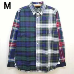 トミーヒルフィガー 長袖ボタンダウンシャツ M チェック柄 クレイジーパターン