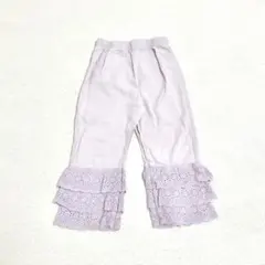 しまむら softcheese ソフトチーズ レースパンツ 100cm パープル