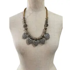 Y2K 5連ハートネックレス エスニック アジアン レトロ フェアリーグランジ