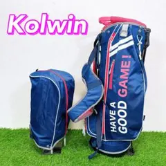 美品! Kolwin コルウィン キャディバッグ スタンド式 ダグ付き 未使用 Kolwin（コルウィン） レディース 軽量 キャディバッグ 8.5型 KO
