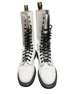 ドクターマーチン 14ホール UK5 ロングブーツホワイト　Dr.Martens
