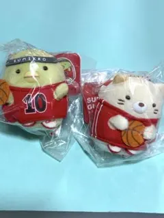すみっコぐらし　バスケットボール　ぶらさげぬいぐるみ　ぺんぎん　しろくま