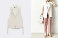(L03606) ザラ ZARA スリット入りベスト ジレ