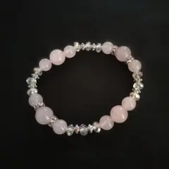 ローズクォーツ クリスタル ビーズブレスレット