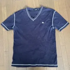 BURBERRY BLACK LABEL ネイビー Vネック Tシャツ