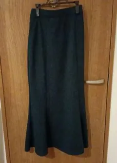 【未使用】ダークグリーン マーメイドロングスカート