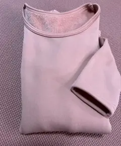 裏起毛 長袖カットソー ピンク Mサイズ