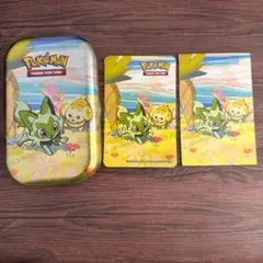 【海外公式限定】ニャオハ ミニ缶 & アート & ステッカー ダメカンケース