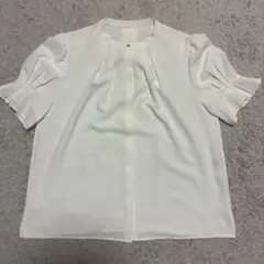 UNITED ARROWS GREEN LABEL 半袖ブラウス　ホワイト