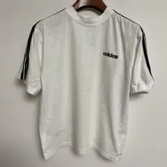 adidas アディダス ホワイト Tシャツ 3本ライン M相当