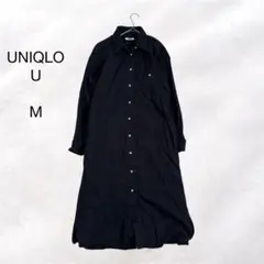UNIQLO ユニクロユー シャツワンピース ロングワンピース 羽織り シンプル