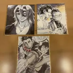 鬼滅の刃柱稽古ダイニング.柱ダイニング複製ミニ色紙3点セット