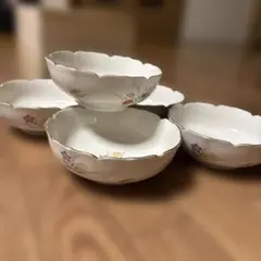 木箱入有田焼西山作 八陶窯 花ことば小鉢揃5皿