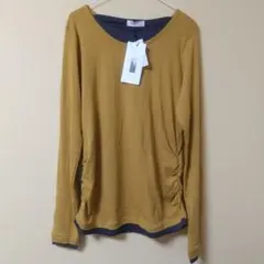 アンドイット サイドギャザー 長袖カットソー