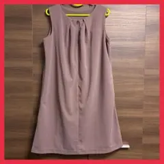 【美品】【お値下げ中】　ひざ丈ワンピース　L〜XL相当　ノーブランド
