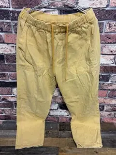 黄色長ズボン　ゴムウエスト　前後ポケットあり　 紐あり