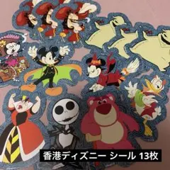 香港ディズニー限定 ディズニーキャラクター ステッカーセット 13枚