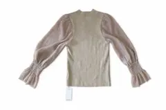 SNIDEL ベージュ パフスリーブ トップス　ニット