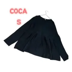 レディース フレアニット スポンディッシュ ペプラム ミディ丈 COCA