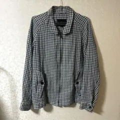 Yves saint Laurent チェック柄 ブルゾン グリーン - メルカリ