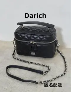 完売Darichキルティングショルダーミニバッグ　ハンドバッグ　ブラック匿名配送