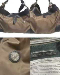 未使用級　オロビアンコ　2wayバッグネイビー/茶