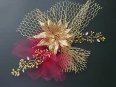 スワロフスキーで飾る華やかな薄紫色の髪飾り 社交ダンス ベリーダンス 