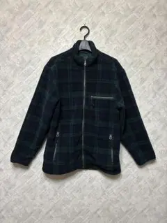 UNIQLO ボアフリースジャケット ブラックウォッチ柄 裏総メッシュ仕様　L
