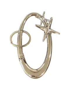 星モチーフ カラビナ キーリング シルバー キーホルダー プレゼントに