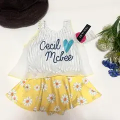 【新品未使用】セシルマクビー　⭐︎ 女の子　女児　ワンピース　水着　110センチ