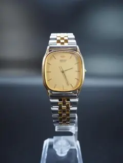 稼働 SEIKO 5Y31-5160 QUARTZ ゴールド文字盤 コンビカラー - メルカリ
