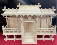 希少・一点物】大工職人作 六角堂 神棚 神社建築 木造作品 約3年製作