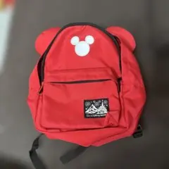 東京ディズニーリゾート　ミッキー　耳付き　リュック　キッズサイズ　赤