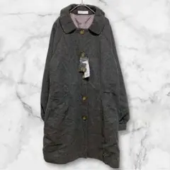 アースミュージックアンドエコロジー ＊ ロングコート 薄手 グレー バルーン袖