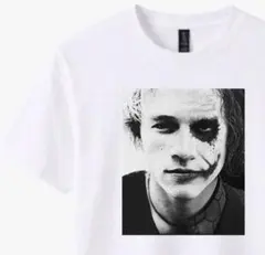 신품 미사용 映画『ダークナイト 』ジョーカー JOKERフォトプリントTシャツ