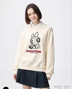 パワーパフガールズ　Awesome Blossom スウェット クリーム色