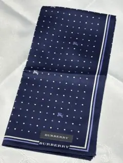 BURBERRY バーバリー ハンカチ ホースマーク・ドット柄 ネイビー系のサムネイル
