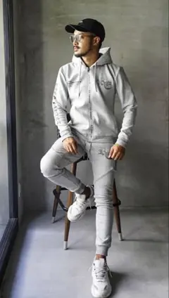 RTEG グレー フルジップパーカー スウェットパンツセットS