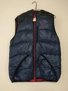 AIGLE フード付きダウンベスト ネイビー