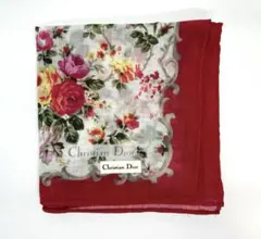 Christian Dior 花 ハンカチ 45cm×45cm