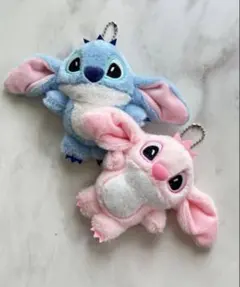 スティッチ エンジェル ぬいぐるみキーホルダー - メルカリ
