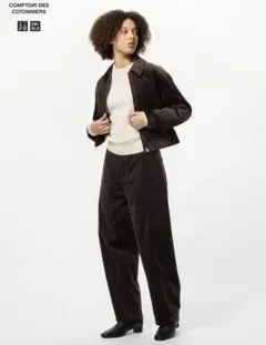 UNIQLO/ユニクロ コーデュロイカーブパンツ コトニエ ダークブラウン L