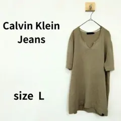 Calvin Klein Jeans 半袖 Vネックニット L S-748のサムネイル