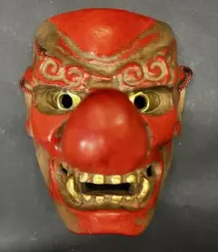 すぐ飾れる】天狗 お面 陶器製 特大 鼻26cm 魔除け 縁起物 壁掛け 飾り