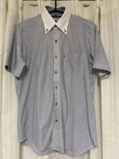 【新品】CAFE SOHO 半袖ワイシャツ ストライプ M-SLIM