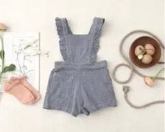 SOOR PLUM ギンガムチェック オーバーオール 1y 80cm