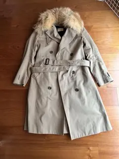 アナカ 38 ファー付きベージュトレンチコート