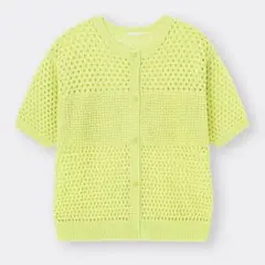 新品未使用 GU ガールズメッシュカーディガン 5分袖