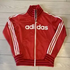 adidas レッド ジップアップジャケット
